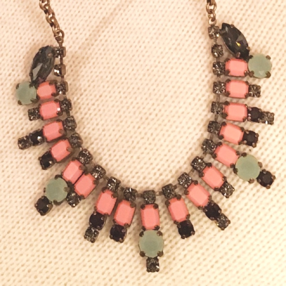 J. Crew Crystal and Enamel Vintage Necklace - Picture 6 of 7